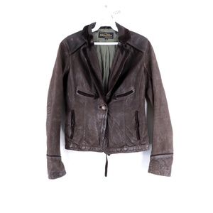 Vintage Brogden Western Leather Jacket Brown